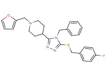 4-{4-benzyl-5-[(4-fluorobenzyl)thio]-4H-1,2,4-triazol-3-yl}-1-(2-furylmethyl)piperidine
