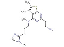 2-(2-aminoethyl)-N,5,6-trimethyl-N-[3-(1-methyl-1H-imidazol-2-yl)propyl]thieno[2,3-d]pyrimidin-4-amine dihydrochloride