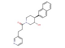 (3S*,4S*)-4-(2-naphthyl)-1-(3-pyridin-3-ylpropanoyl)piperidin-3-ol
