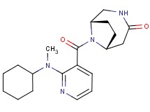 (1S*,6R*)-9-({2-[cyclohexyl(methyl)amino]pyridin-3-yl}carbonyl)-3,9-diazabicyclo[4.2.1]nonan-4-one