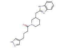 2-({1-[4-(1H-pyrazol-4-yl)butanoyl]-3-piperidinyl}methyl)-1H-benzimidazole