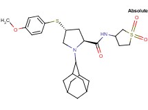 (4R)-1-(2-adamantyl)-N-(1,1-dioxidotetrahydro-3-thienyl)-4-[(4-methoxyphenyl)thio]-L-prolinamide