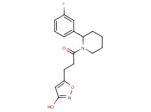 5-{3-[2-(3-fluorophenyl)-1-piperidinyl]-3-oxopropyl}-3-isoxazolol