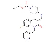 ethyl 4-({[7-fluoro-2-oxo-1-(3-pyridinylmethyl)-1,2-dihydro-3-quinolinyl]methyl}amino)-1-piperidinecarboxylate