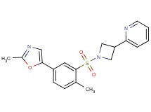 2-(1-{[2-methyl-5-(2-methyl-1,3-oxazol-5-yl)phenyl]sulfonyl}-3-azetidinyl)pyridine
