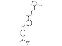 3-{[1-(cyclopropylcarbonyl)piperidin-4-yl]oxy}-N-[2-(1-methyl-1H-imidazol-2-yl)ethyl]benzamide