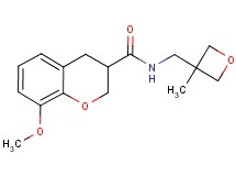 8-methoxy-N-[(3-methyloxetan-3-yl)methyl]chromane-3-carboxamide