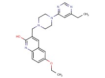 6-ethoxy-3-{[4-(6-ethyl-4-pyrimidinyl)-1-piperazinyl]methyl}-2-quinolinol