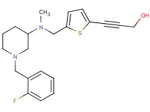 3-(5-{[[1-(2-fluorobenzyl)-3-piperidinyl](methyl)amino]methyl}-2-thienyl)-2-propyn-1-ol
