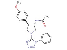 N-[(3S*,4R*)-4-(4-methoxyphenyl)-1-(1-phenyl-1H-tetrazol-5-yl)-3-pyrrolidinyl]acetamide