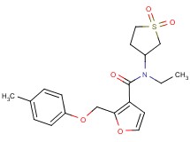 N-(1,1-dioxidotetrahydro-3-thienyl)-N-ethyl-2-[(4-methylphenoxy)methyl]-3-furamide