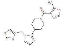 1-[(5-methyl-1,3-oxazol-4-yl)carbonyl]-4-[1-(1,3-thiazol-4-ylmethyl)-1H-imidazol-2-yl]piperidine