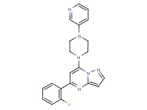 5-(2-fluorophenyl)-7-[4-(3-pyridinyl)-1-piperazinyl]pyrazolo[1,5-a]pyrimidine