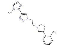4-(1-methyl-1H-imidazol-2-yl)-1-{2-[3-(2-methylphenyl)pyrrolidin-1-yl]ethyl}-1H-1,2,3-triazole