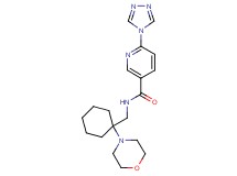 N-[(1-morpholin-4-ylcyclohexyl)methyl]-6-(4H-1,2,4-triazol-4-yl)nicotinamide