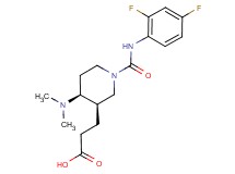 3-[(3R*,4S*)-1-{[(2,4-difluorophenyl)amino]carbonyl}-4-(dimethylamino)piperidin-3-yl]propanoic acid