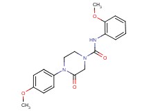 N-(2-methoxyphenyl)-4-(4-methoxyphenyl)-3-oxo-1-piperazinecarboxamide