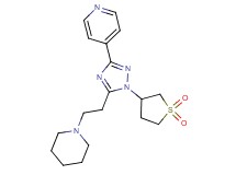 4-[1-(1,1-dioxidotetrahydro-3-thienyl)-5-(2-piperidin-1-ylethyl)-1H-1,2,4-triazol-3-yl]pyridine