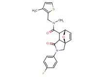 (3aR*,6S*)-2-(4-fluorophenyl)-N-methyl-N-[(3-methyl-2-thienyl)methyl]-1-oxo-1,2,3,6,7,7a-hexahydro-3a,6-epoxyisoindole-7-carboxamide