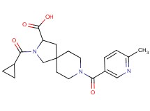 2-(cyclopropylcarbonyl)-8-[(6-methyl-3-pyridinyl)carbonyl]-2,8-diazaspiro[4.5]decane-3-carboxylic acid