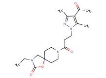 8-[3-(4-acetyl-3,5-dimethyl-1H-pyrazol-1-yl)propanoyl]-3-ethyl-1-oxa-3,8-diazaspiro[4.5]decan-2-one