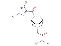 2-{(1S*,5R*)-6-[(4-chloro-1-methyl-1H-pyrazol-3-yl)carbonyl]-3,6-diazabicyclo[3.2.2]non-3-yl}-N,N-dimethylacetamide
