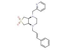 (4aS*,7aR*)-1-[(2E)-3-phenyl-2-propen-1-yl]-4-(2-pyridinylmethyl)octahydrothieno[3,4-b]pyrazine 6,6-dioxide