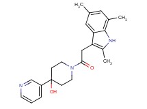 4-(3-pyridinyl)-1-[(2,5,7-trimethyl-1H-indol-3-yl)acetyl]-4-piperidinol