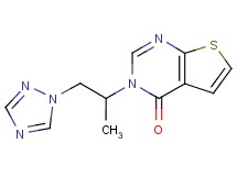 3-[1-methyl-2-(1H-1,2,4-triazol-1-yl)ethyl]thieno[2,3-d]pyrimidin-4(3H)-one