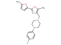 1-(4-chlorophenyl)-4-{[5-methyl-2-(5-methyl-2-furyl)-1,3-oxazol-4-yl]methyl}piperazine
