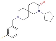 2-cyclopentyl-9-(3-fluorobenzyl)-2,9-diazaspiro[5.5]undecan-3-one