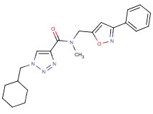 1-(cyclohexylmethyl)-N-methyl-N-[(3-phenyl-5-isoxazolyl)methyl]-1H-1,2,3-triazole-4-carboxamide