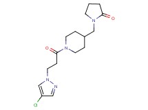 1-({1-[3-(4-chloro-1H-pyrazol-1-yl)propanoyl]-4-piperidinyl}methyl)-2-pyrrolidinone