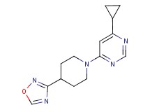 4-cyclopropyl-6-[4-(1,2,4-oxadiazol-3-yl)piperidin-1-yl]pyrimidine