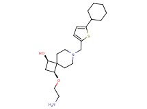 rel-(1R,3S)-3-(2-aminoethoxy)-7-[(5-cyclohexyl-2-thienyl)methyl]-7-azaspiro[3.5]nonan-1-ol dihydrochloride