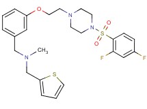 1-[3-(2-{4-[(2,4-difluorophenyl)sulfonyl]-1-piperazinyl}ethoxy)phenyl]-N-methyl-N-(2-thienylmethyl)methanamine