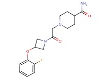 1-{2-[3-(2-fluorophenoxy)-1-azetidinyl]-2-oxoethyl}-4-piperidinecarboxamide