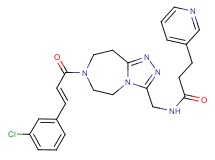 N-({7-[(2E)-3-(3-chlorophenyl)-2-propenoyl]-6,7,8,9-tetrahydro-5H-[1,2,4]triazolo[4,3-d][1,4]diazepin-3-yl}methyl)-3-(3-pyridinyl)propanamide