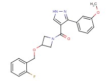 4-({3-[(2-fluorobenzyl)oxy]-1-azetidinyl}carbonyl)-3-(3-methoxyphenyl)-1H-pyrazole