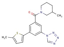 3-methyl-1-[3-(5-methyl-2-thienyl)-5-(1H-tetrazol-1-yl)benzoyl]piperidine