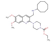 ethyl 4-{3-[(cyclooctylamino)methyl]-6,7-dimethoxy-2-quinolinyl}-1-piperazinecarboxylate