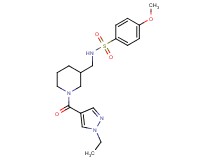 N-({1-[(1-ethyl-1H-pyrazol-4-yl)carbonyl]-3-piperidinyl}methyl)-4-methoxybenzenesulfonamide