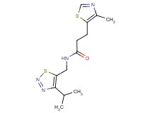 N-[(4-isopropyl-1,2,3-thiadiazol-5-yl)methyl]-3-(4-methyl-1,3-thiazol-5-yl)propanamide