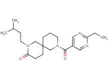 8-[(2-ethyl-5-pyrimidinyl)carbonyl]-2-(3-methylbutyl)-2,8-diazaspiro[5.5]undecan-3-one