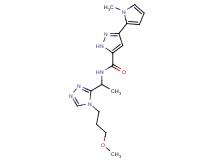 N-{1-[4-(3-methoxypropyl)-4H-1,2,4-triazol-3-yl]ethyl}-3-(1-methyl-1H-pyrrol-2-yl)-1H-pyrazole-5-carboxamide