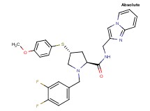 (4R)-1-(3,4-difluorobenzyl)-N-(imidazo[1,2-a]pyridin-2-ylmethyl)-4-[(4-methoxyphenyl)thio]-L-prolinamide