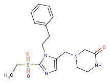 4-{[2-(ethylsulfonyl)-1-(2-phenylethyl)-1H-imidazol-5-yl]methyl}-2-piperazinone