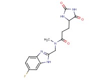 3-(2,5-dioxo-4-imidazolidinyl)-N-[(6-fluoro-1H-benzimidazol-2-yl)methyl]-N-methylpropanamide