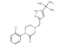 4-[(5-tert-butyl-1H-pyrazol-3-yl)methyl]-1-(2-chlorophenyl)-2-piperazinone