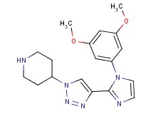 4-{4-[1-(3,5-dimethoxyphenyl)-1H-imidazol-2-yl]-1H-1,2,3-triazol-1-yl}piperidine hydrochloride